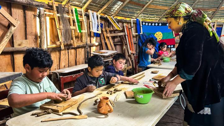 Taller de wizün Escuela San Pedro Rapa