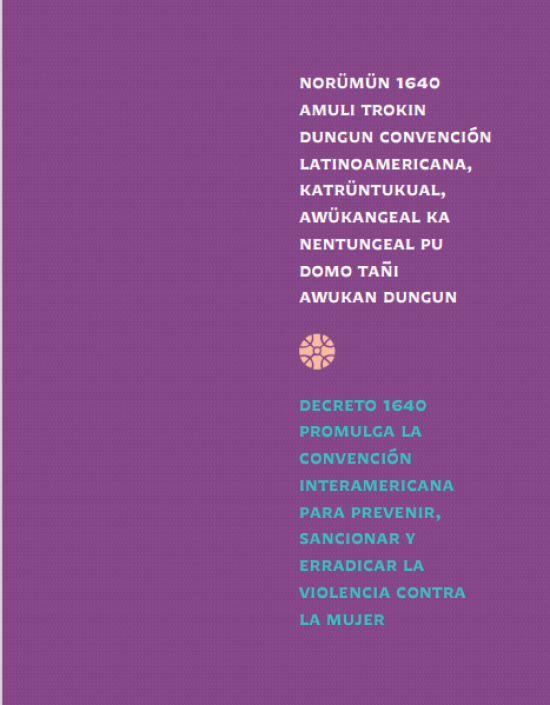 Traducción al mapuzugun de la Convención Belém do Pará