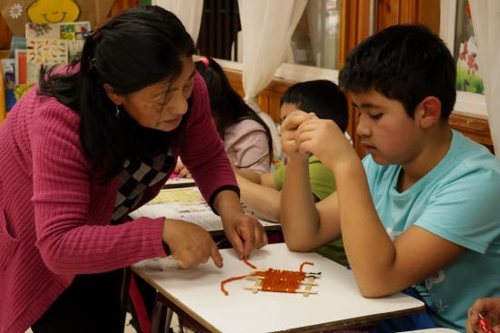 Taller de gürrekan Escuela Rucayeco